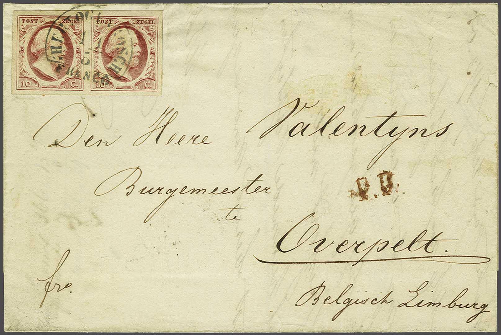 Lot 374 - Netherlands and former colonies NL 1852 King William III -  Corinphila Veilingen Auction 240: Pre-philately Netherlands and former colonies