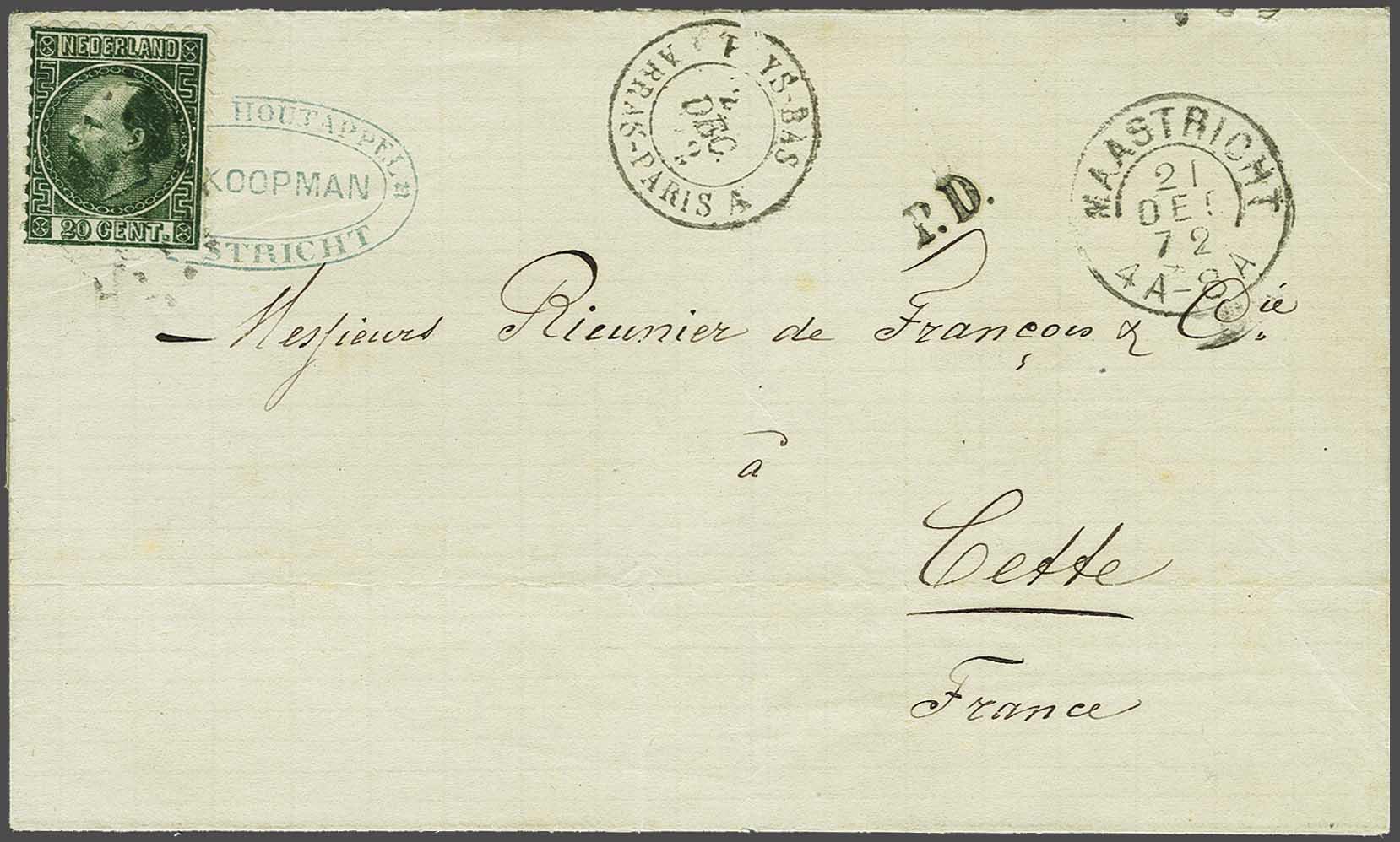 Lot 688 - Netherlands and former colonies NL 1867 King William III -  Corinphila Veilingen Auction 240: Single lots Netherlands and former colonies