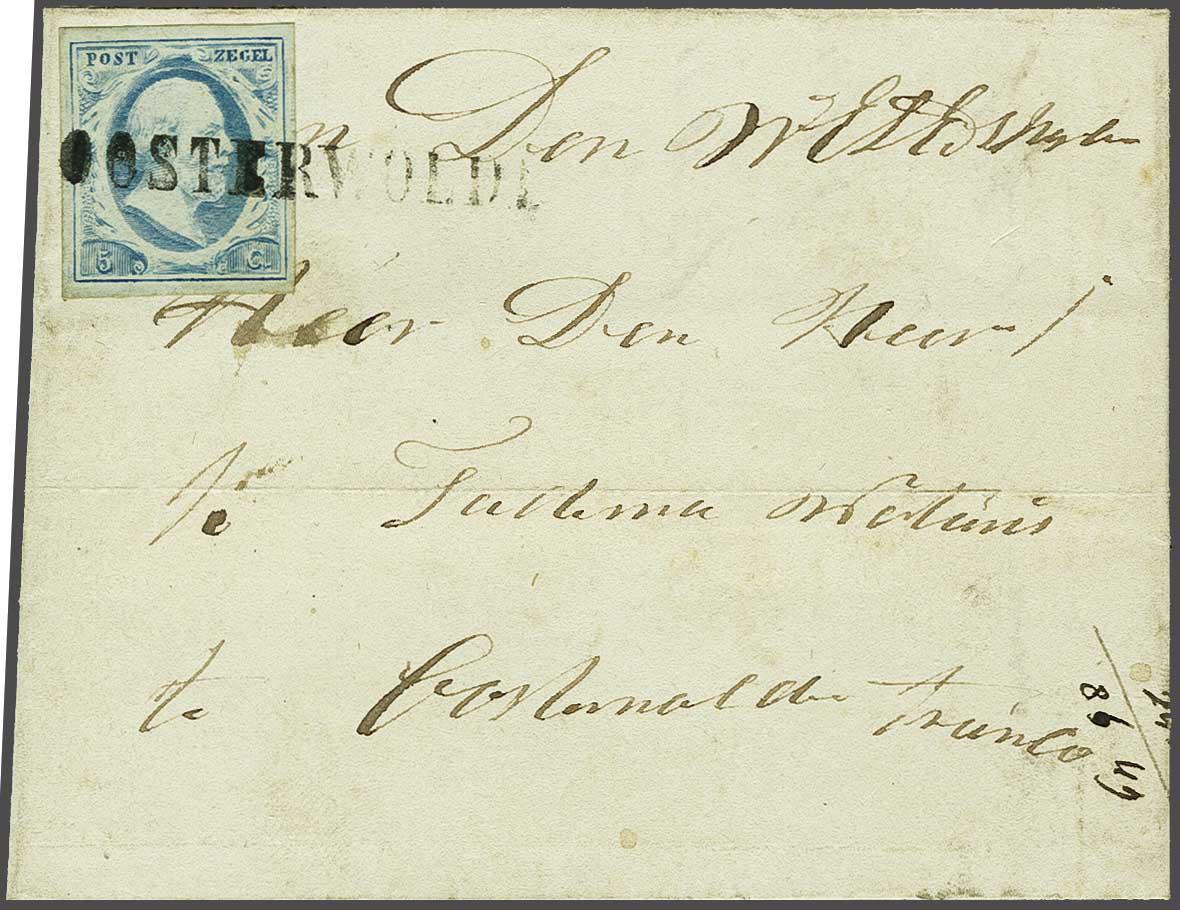 Lot 616 - Netherlands and former colonies NL 1852 oblong stamp -  Corinphila Veilingen Auction 240: Pre-philately Netherlands and former colonies