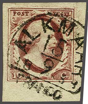 Lot 277 - Netherlands and former colonies NL 1852 King William III -  Corinphila Veilingen Auction 240: Single lots Netherlands and former colonies