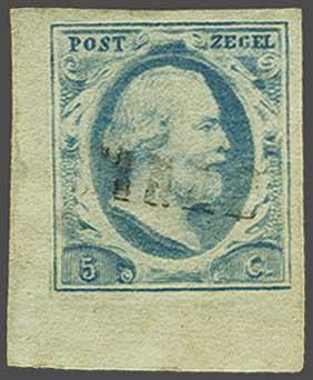 Lot 615 - Netherlands and former colonies NL 1852 oblong stamp -  Corinphila Veilingen Auction 240: Pre-philately Netherlands and former colonies