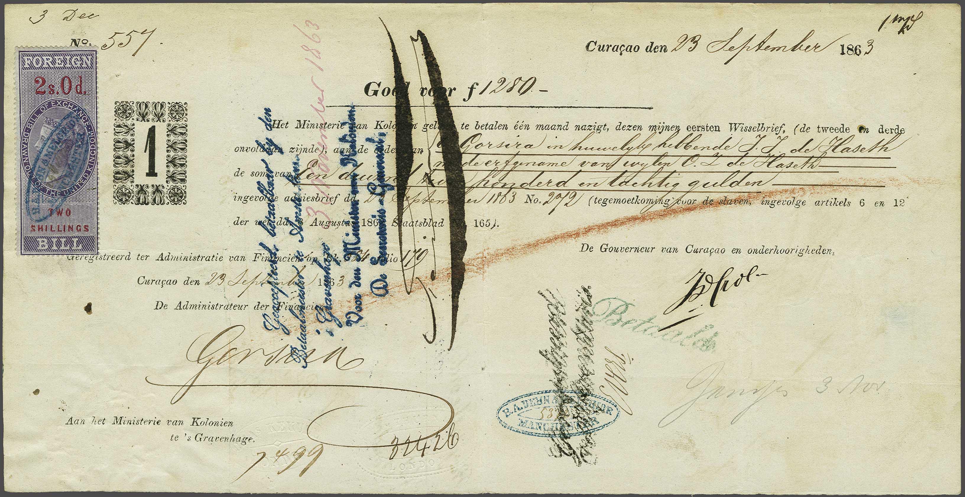 Lot 174 - Netherlands and former colonies curacao -  Corinphila Veilingen Auction 240: Single lots Netherlands and former colonies
