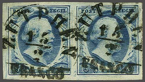Lot 610 - Netherlands and former colonies NL 1852 King William III -  Corinphila Veilingen Auction 240: Single lots Netherlands and former colonies