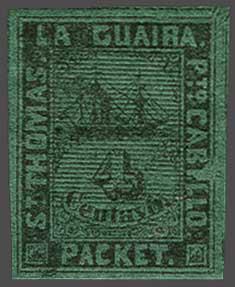 Lot 1398 - Netherlands and former colonies Curaçao Private Ship letter stamps La Guaira -  Corinphila Veilingen Auction 240: Single lots Netherlands and former colonies