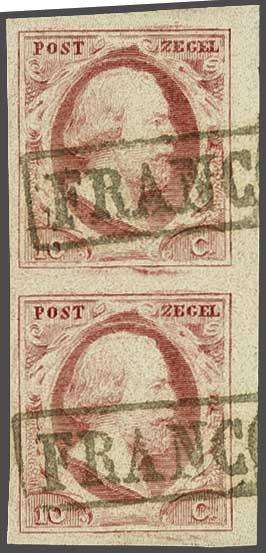 Lot 306 - Netherlands and former colonies NL 1852 King William III -  Corinphila Veilingen Auction 240: Pre-philately Netherlands and former colonies