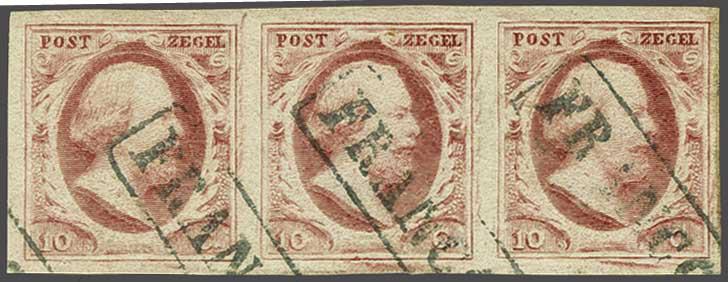 Lot 310 - Netherlands and former colonies NL 1852 King William III -  Corinphila Veilingen Auction 240: Single lots Netherlands and former colonies