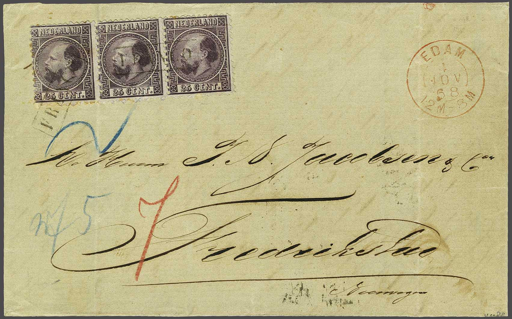 Lot 690 - Netherlands and former colonies NL 1867 King William III -  Corinphila Veilingen Auction 240: Single lots Netherlands and former colonies