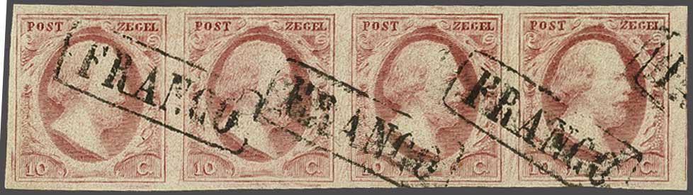Lot 318 - Netherlands and former colonies NL 1852 King William III -  Corinphila Veilingen Auction 240: Pre-philately Netherlands and former colonies
