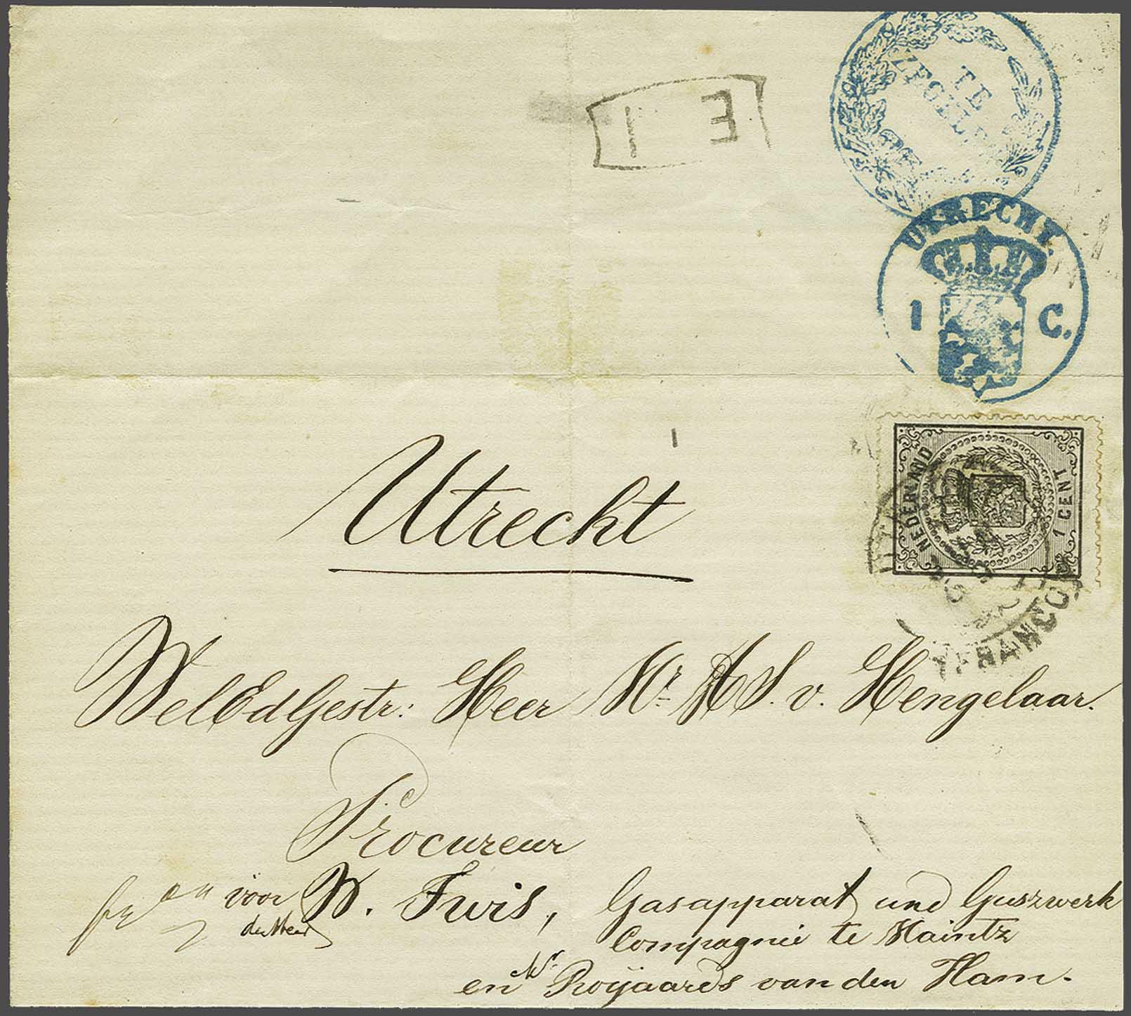 Lot 704 - Netherlands and former colonies NL 1869 Coat of Arms -  Corinphila Veilingen Auction 240: Single lots Netherlands and former colonies
