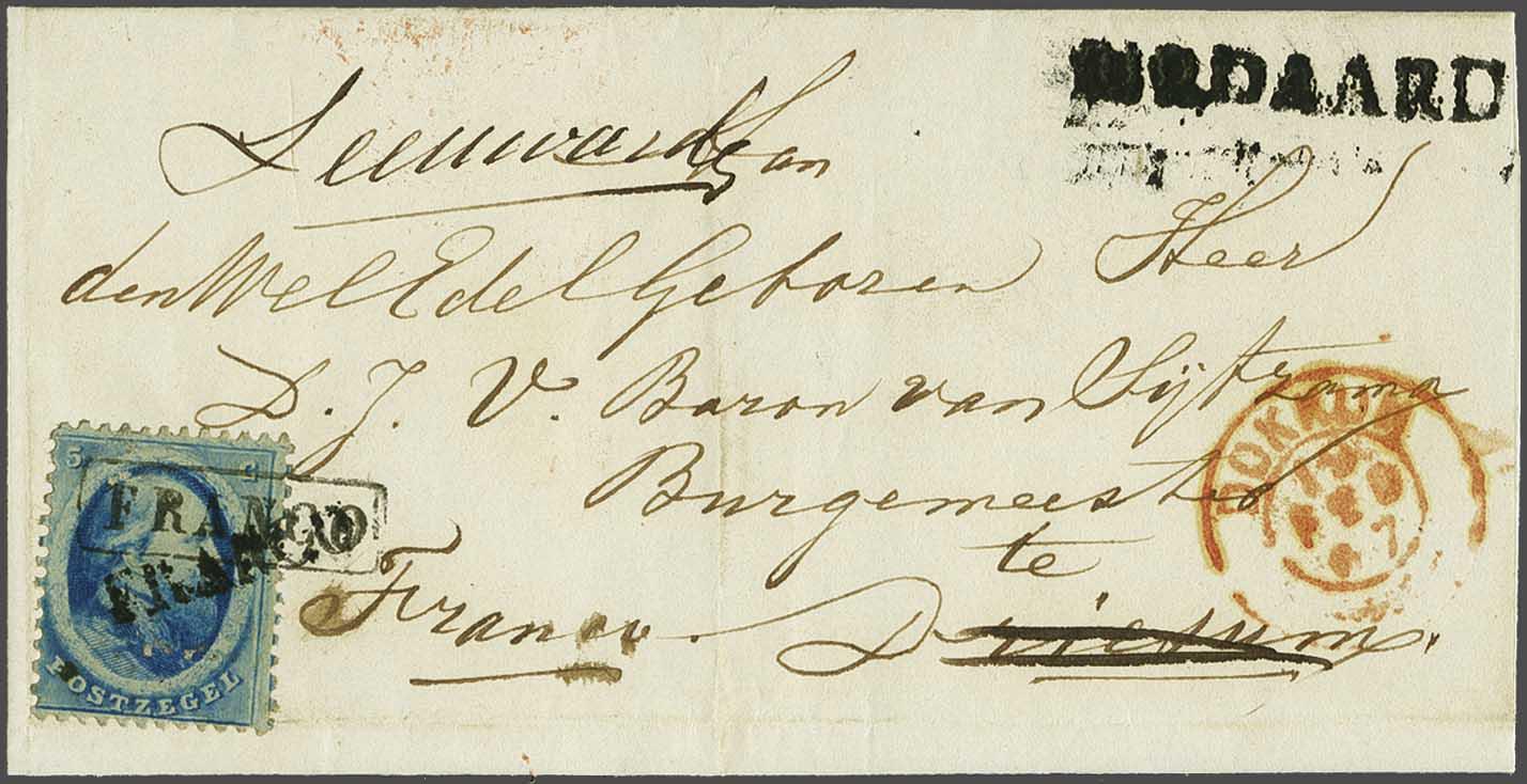 Lot 644 - Netherlands and former colonies NL 1864 King William III -  Corinphila Veilingen Auction 240: Single lots Netherlands and former colonies