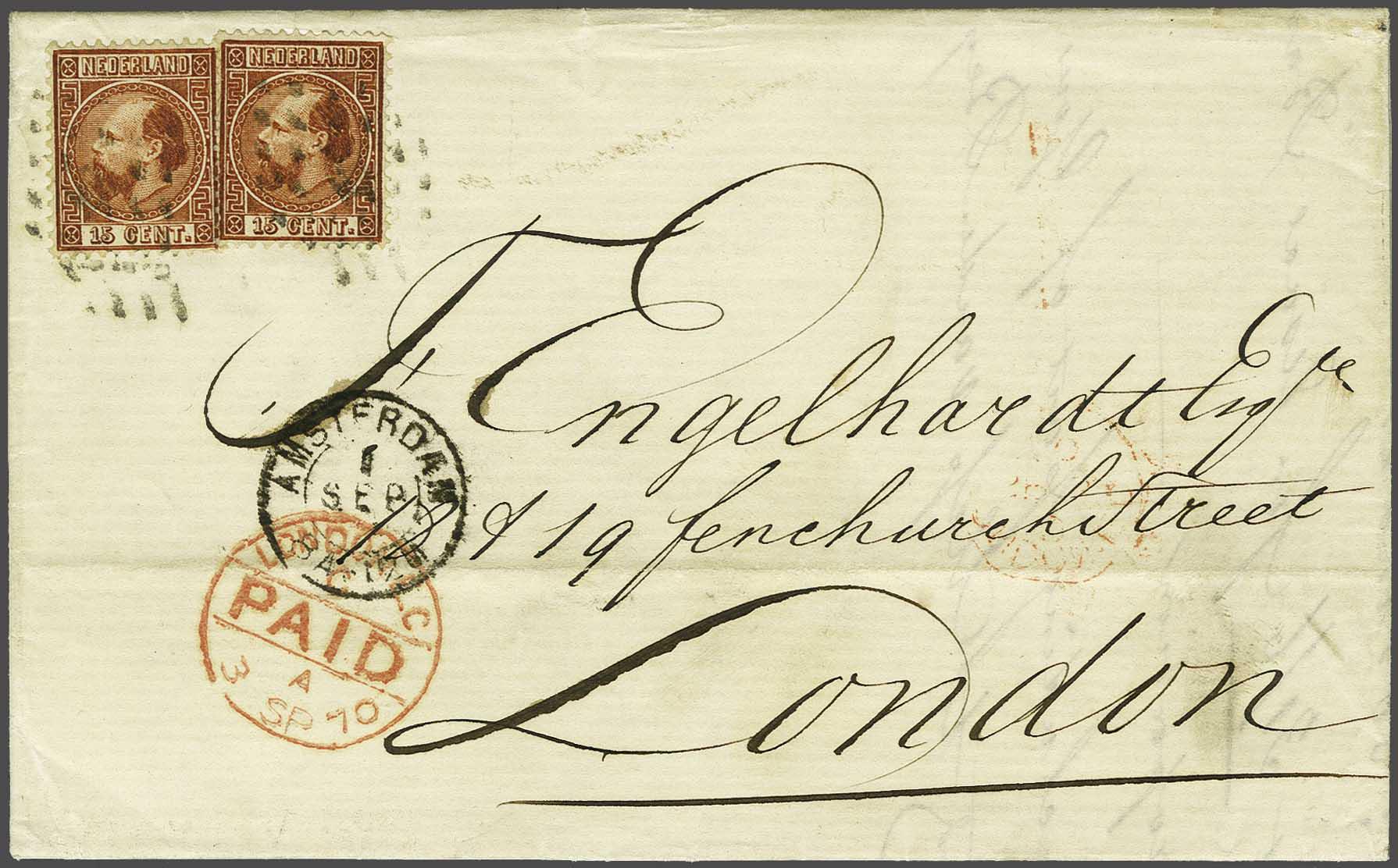 Lot 686 - Netherlands and former colonies NL 1867 King William III -  Corinphila Veilingen Auction 240: Single lots Netherlands and former colonies