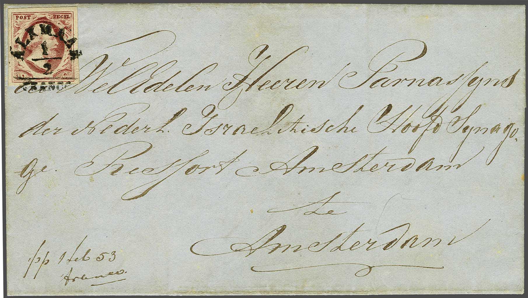 Lot 402 - Netherlands and former colonies NL Semi-circular Cancellation -  Corinphila Veilingen Auction 240: Single lots Netherlands and former colonies