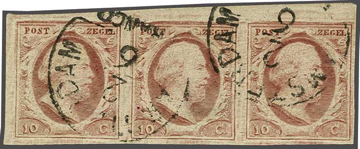 Lot 290 - Netherlands and former colonies NL 1852 King William III -  Corinphila Veilingen Auction 240: Pre-philately Netherlands and former colonies