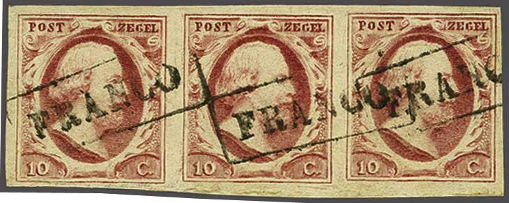 Lot 288 - Netherlands and former colonies NL 1852 King William III -  Corinphila Veilingen Auction 240: Single lots Netherlands and former colonies