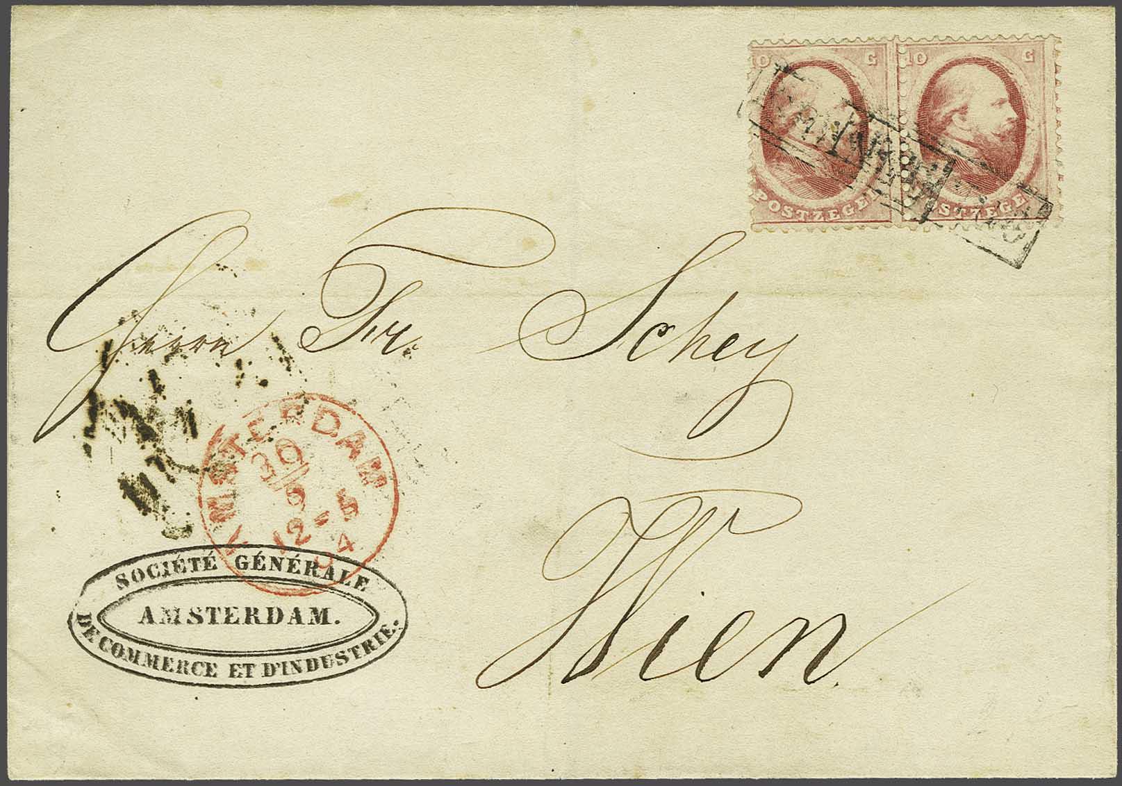 Lot 652 - Netherlands and former colonies NL 1864 King William III -  Corinphila Veilingen Auction 240: Single lots Netherlands and former colonies