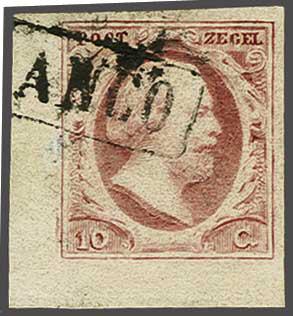Lot 317 - Netherlands and former colonies NL 1852 King William III -  Corinphila Veilingen Auction 240: Pre-philately Netherlands and former colonies