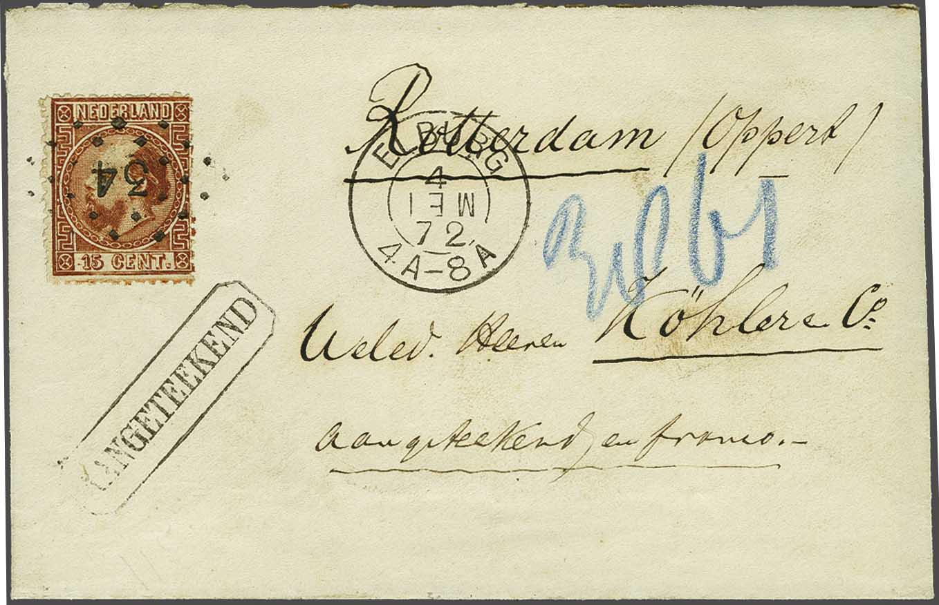 Lot 687 - Netherlands and former colonies NL 1867 King William III -  Corinphila Veilingen Auction 240: Single lots Netherlands and former colonies