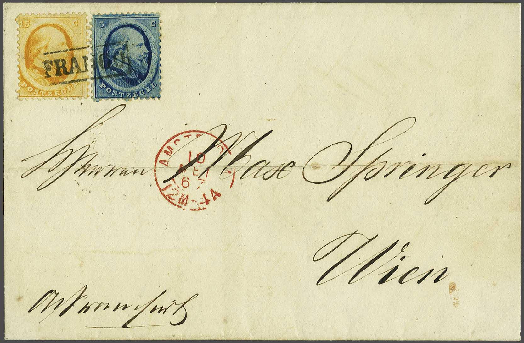 Lot 649 - Netherlands and former colonies NL 1864 King William III -  Corinphila Veilingen Auction 240: Pre-philately Netherlands and former colonies