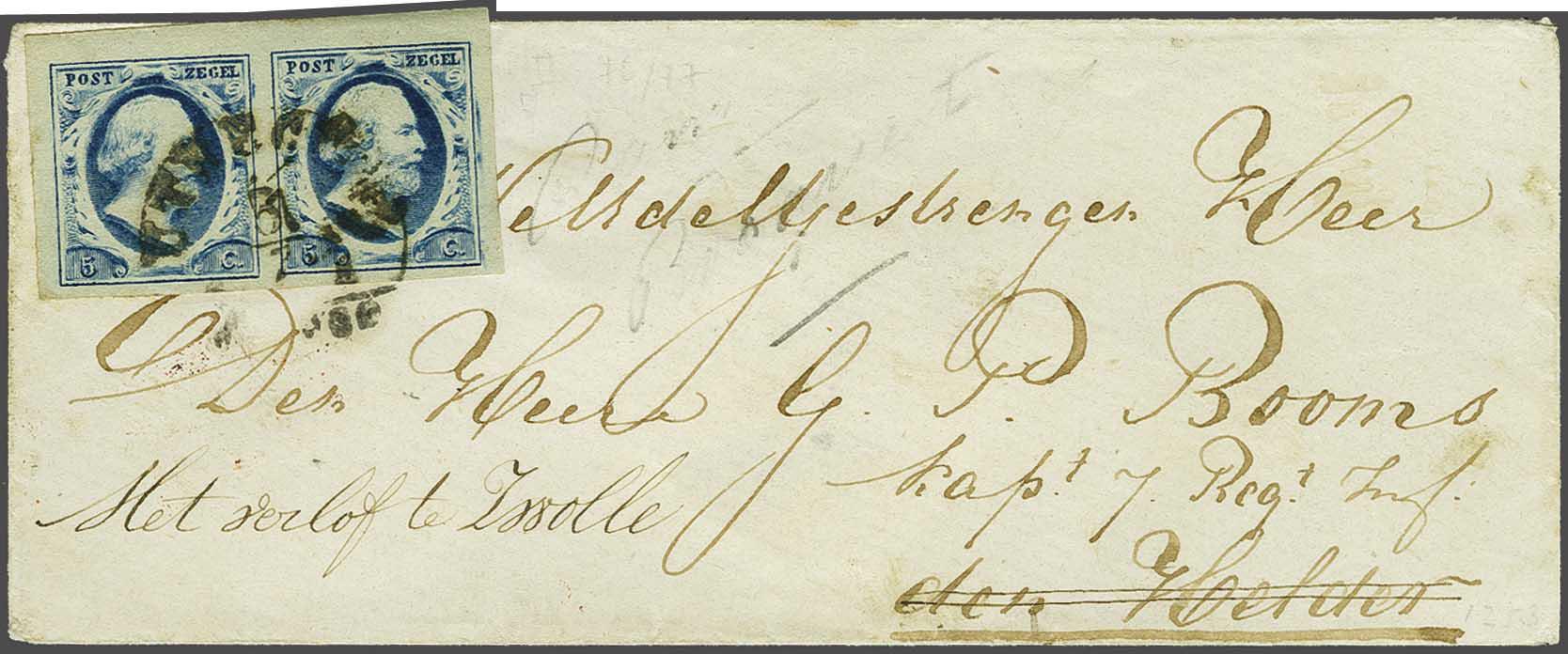 Lot 365 - Netherlands and former colonies NL 1852 King William III -  Corinphila Veilingen Auction 240: Pre-philately Netherlands and former colonies
