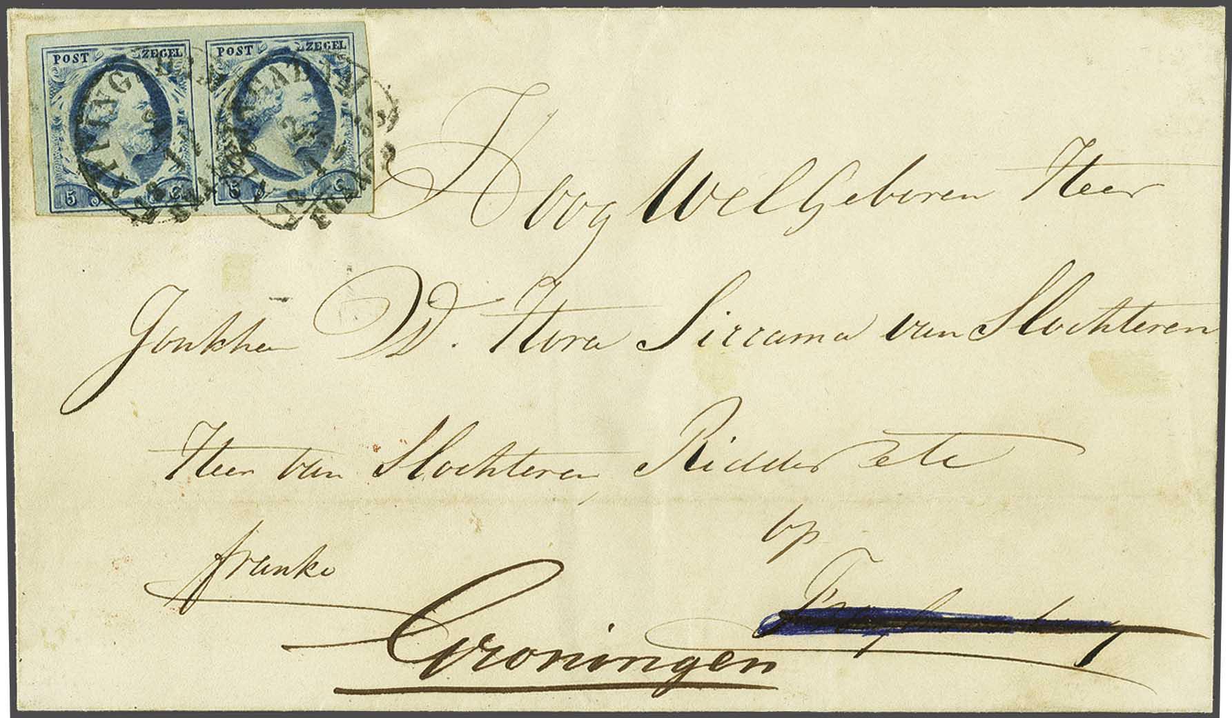 Lot 413 - Netherlands and former colonies NL Semi-circular Cancellation -  Corinphila Veilingen Auction 240: Single lots Netherlands and former colonies