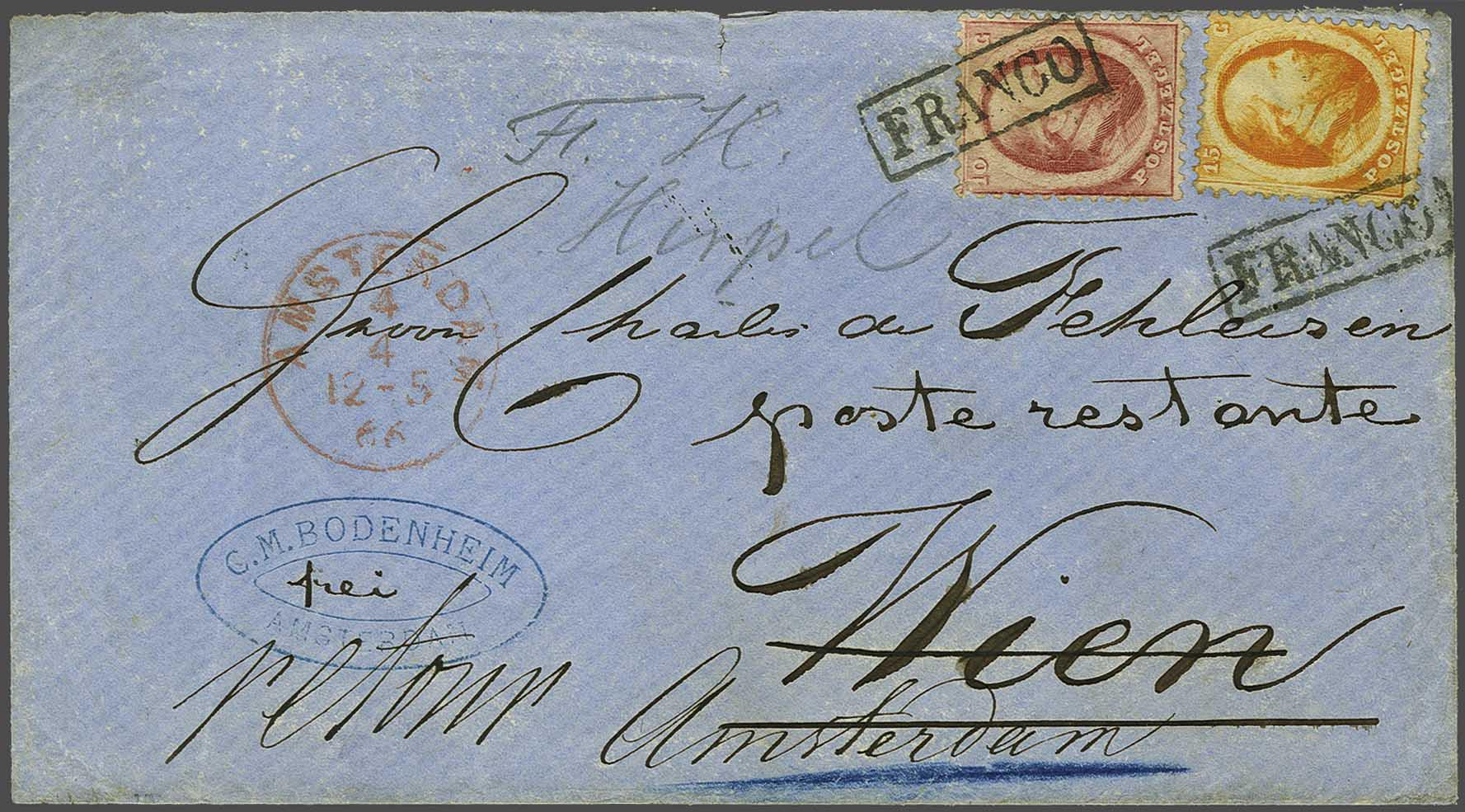 Lot 655 - Netherlands and former colonies NL 1864 King William III -  Corinphila Veilingen Auction 240: Pre-philately Netherlands and former colonies