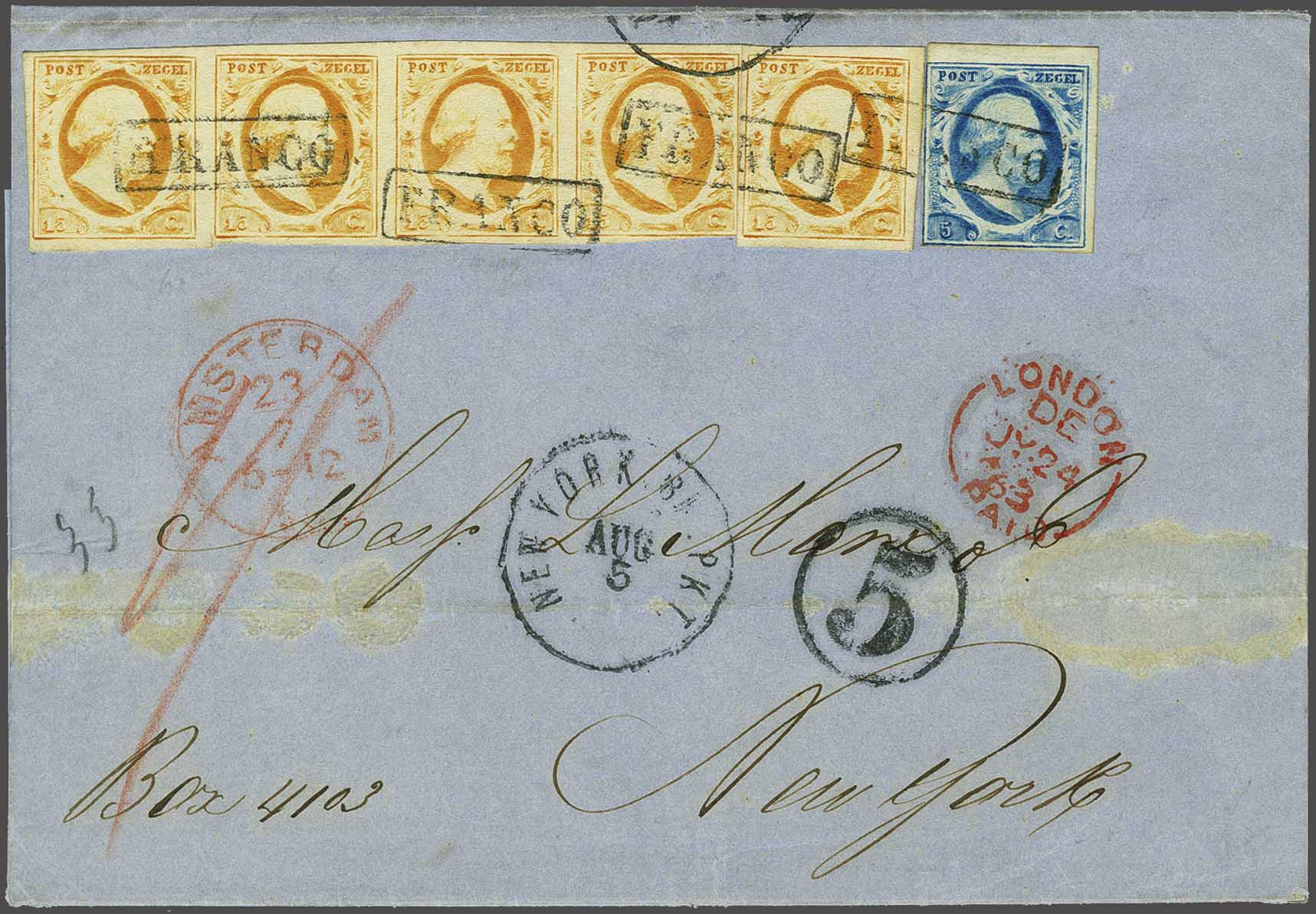 Lot 373 - Netherlands and former colonies NL 1852 King William III -  Corinphila Veilingen Auction 240: Single lots Netherlands and former colonies
