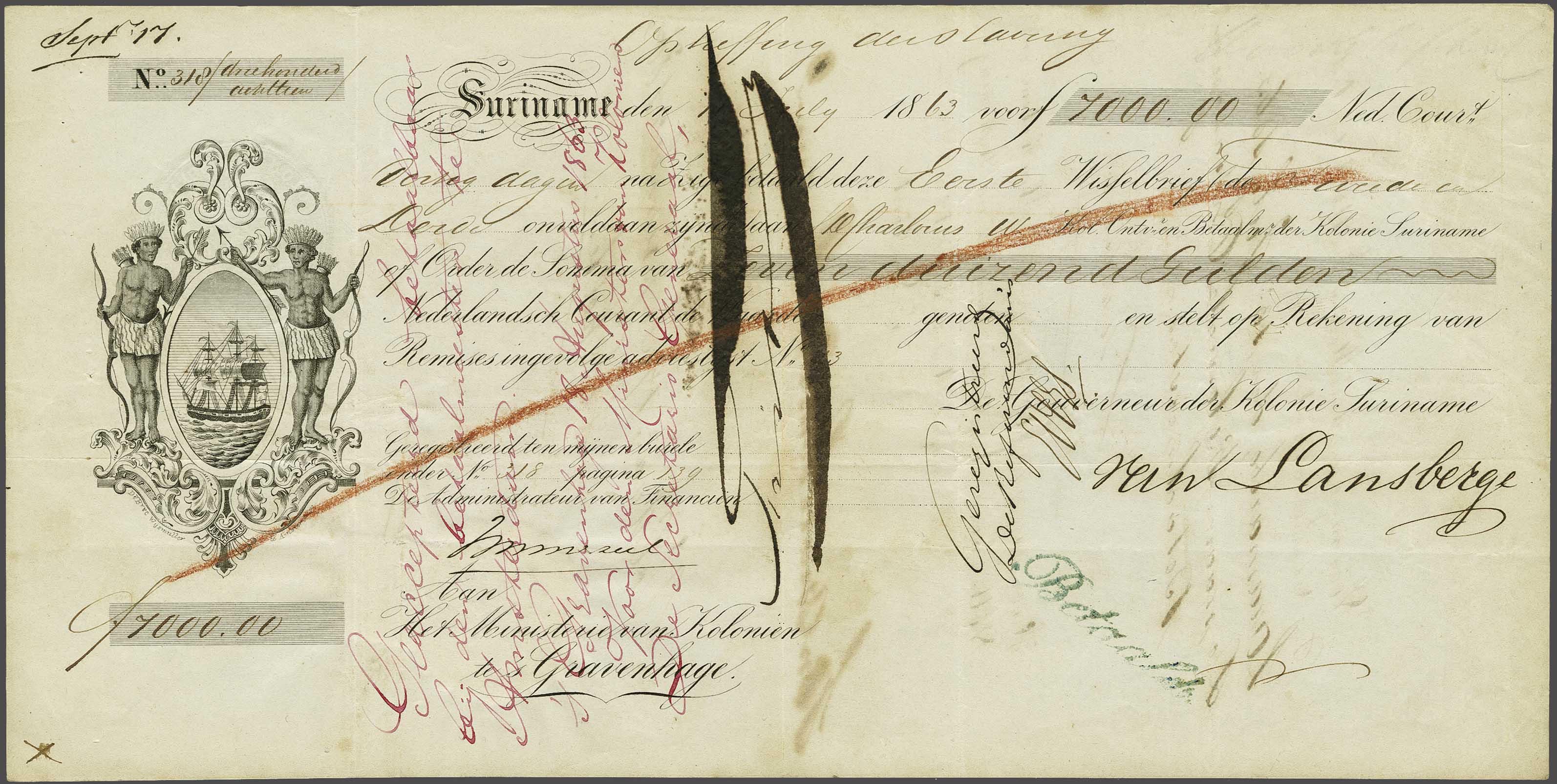 Lot 183 - Netherlands and former colonies surinam -  Corinphila Veilingen Auction 240: Single lots Netherlands and former colonies