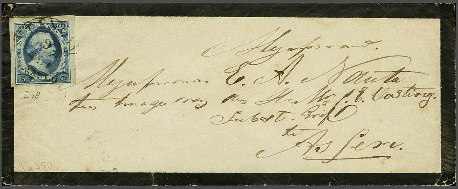 Lot 575 - Netherlands and former colonies NL Semi-circular Cancellation -  Corinphila Veilingen Auction 240: Pre-philately Netherlands and former colonies