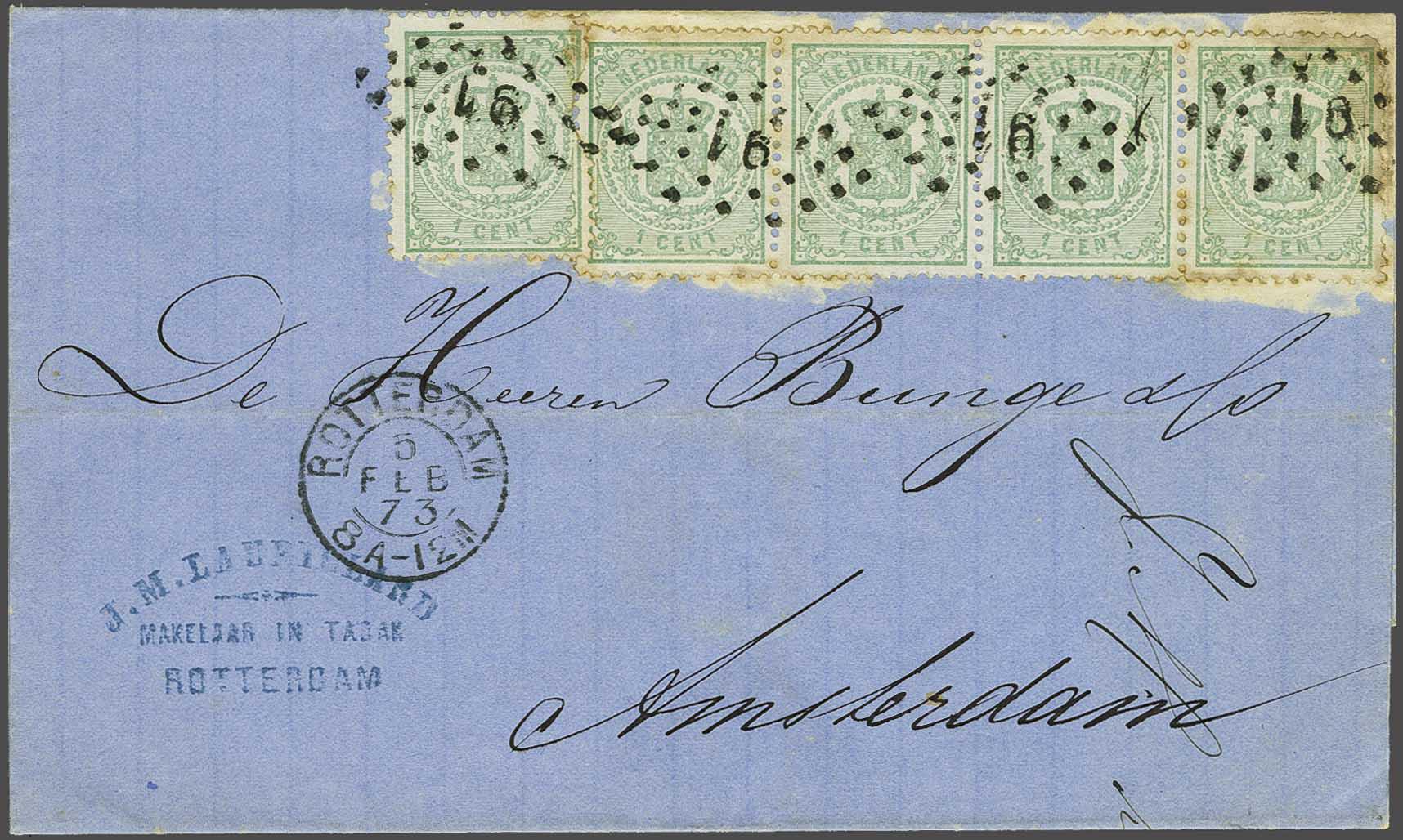 Lot 707 - Netherlands and former colonies NL 1869 Coat of Arms -  Corinphila Veilingen Auction 240: Pre-philately Netherlands and former colonies