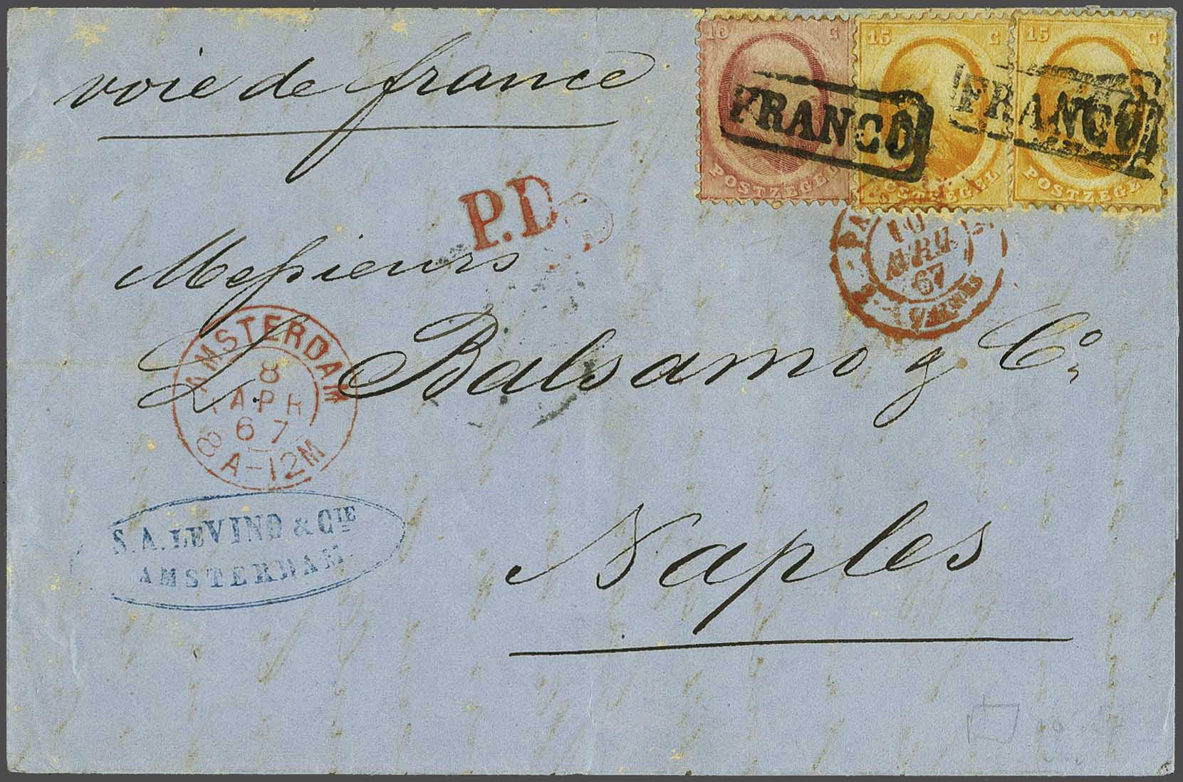 Lot 656 - Netherlands and former colonies NL 1864 King William III -  Corinphila Veilingen Auction 240: Pre-philately Netherlands and former colonies