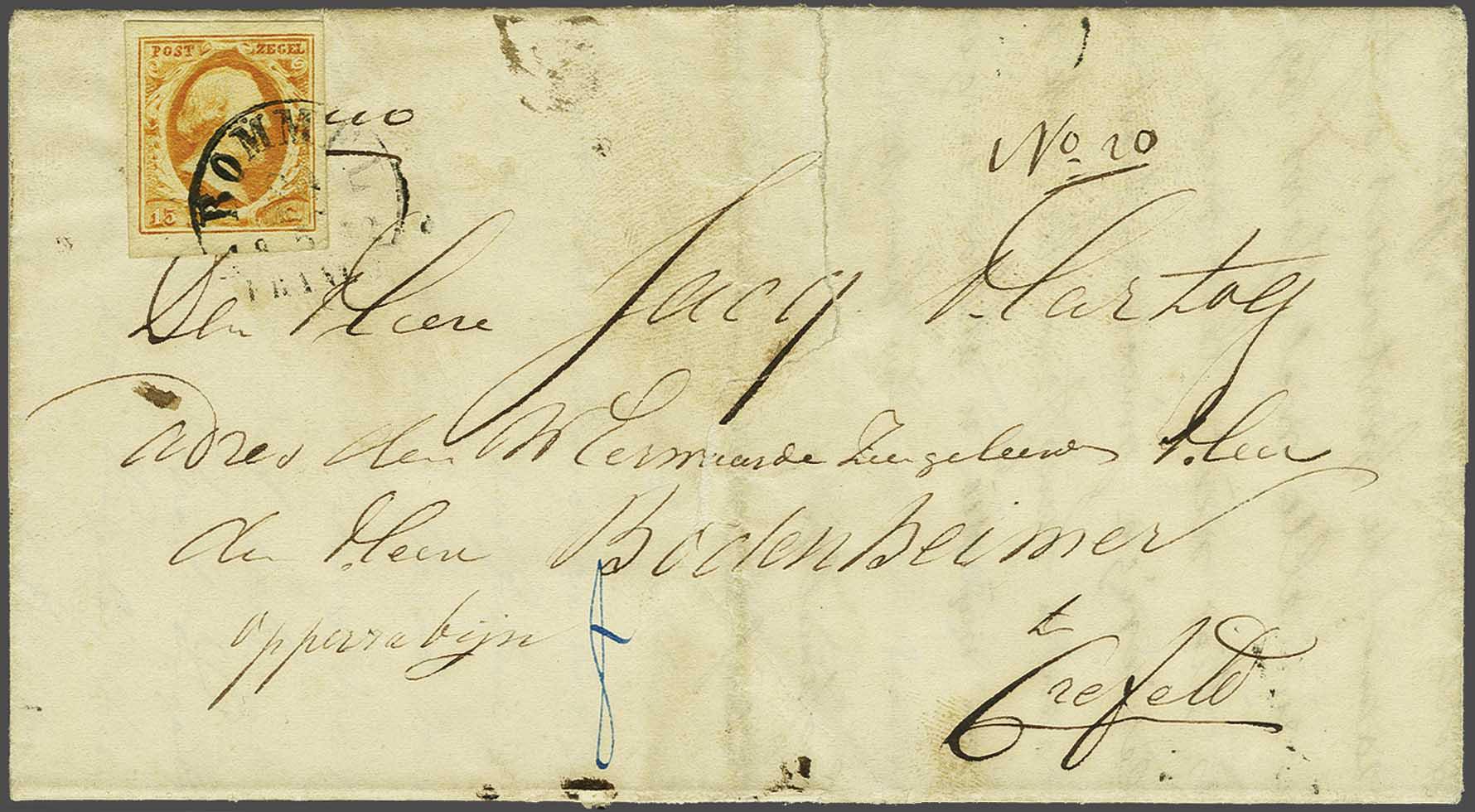 Lot 428 - Netherlands and former colonies NL Semi-circular Cancellation -  Corinphila Veilingen Auction 240: Single lots Netherlands and former colonies
