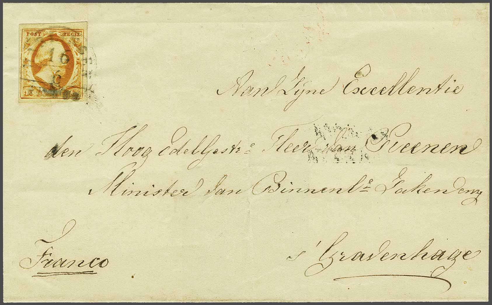 Lot 480 - Netherlands and former colonies NL Semi-circular Cancellation -  Corinphila Veilingen Auction 240: Pre-philately Netherlands and former colonies