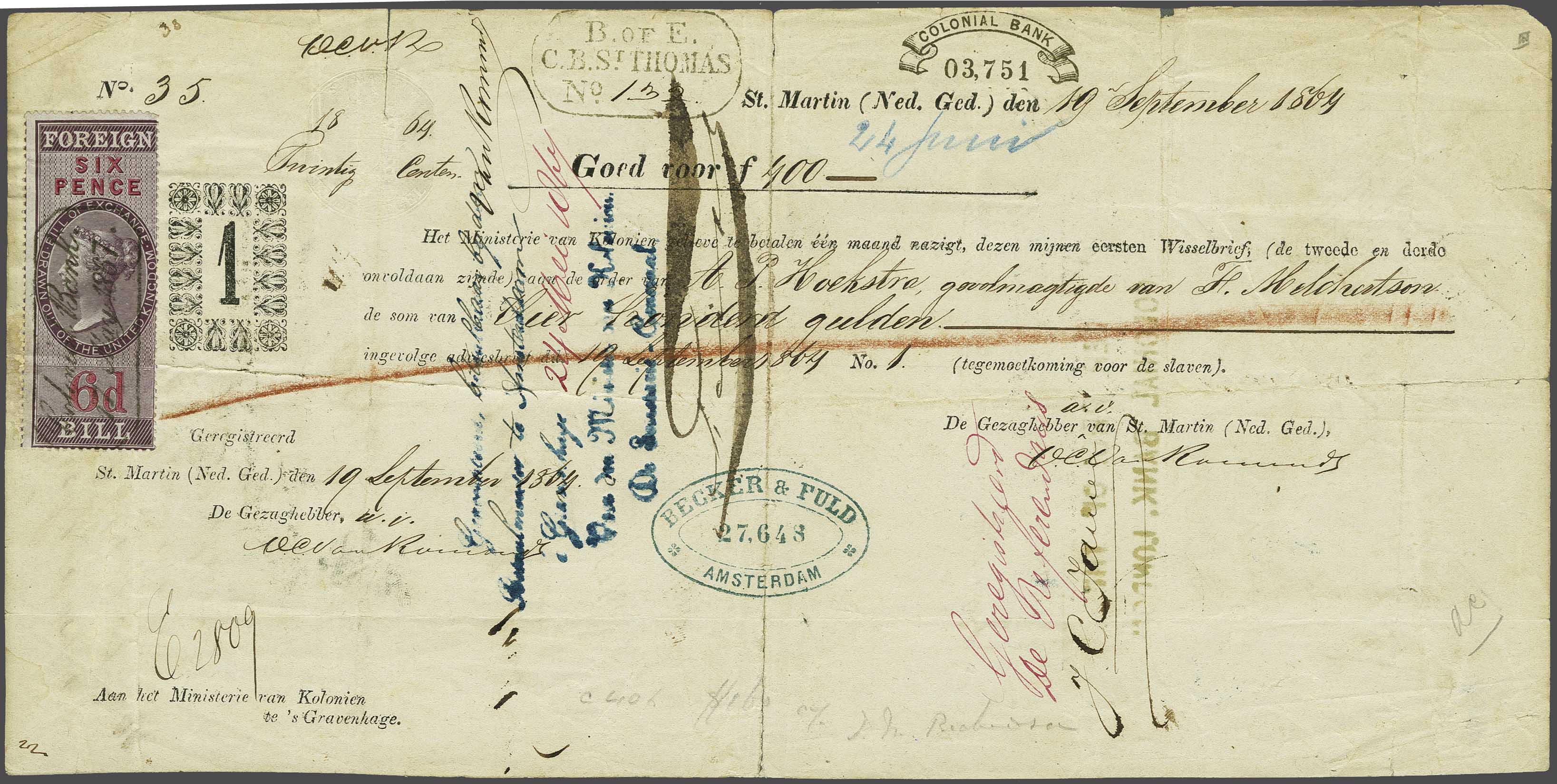 Lot 176 - Netherlands and former colonies curacao -  Corinphila Veilingen Auction 240: Pre-philately Netherlands and former colonies