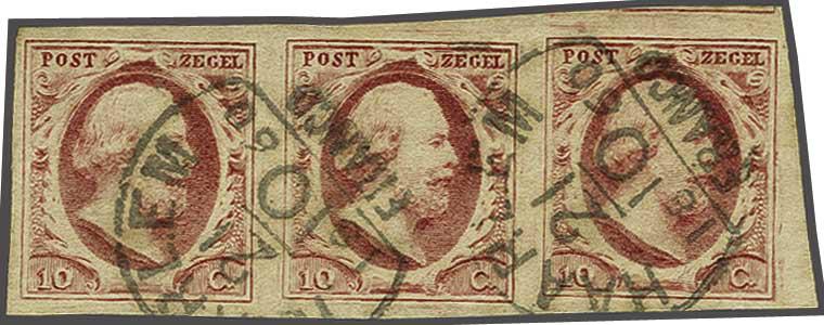 Lot 293 - Netherlands and former colonies NL 1852 King William III -  Corinphila Veilingen Auction 240: Pre-philately Netherlands and former colonies