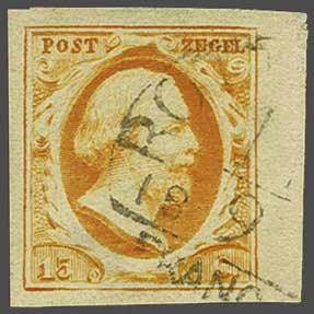 Lot 327 - Netherlands and former colonies NL 1852 King William III -  Corinphila Veilingen Auction 240: Single lots Netherlands and former colonies