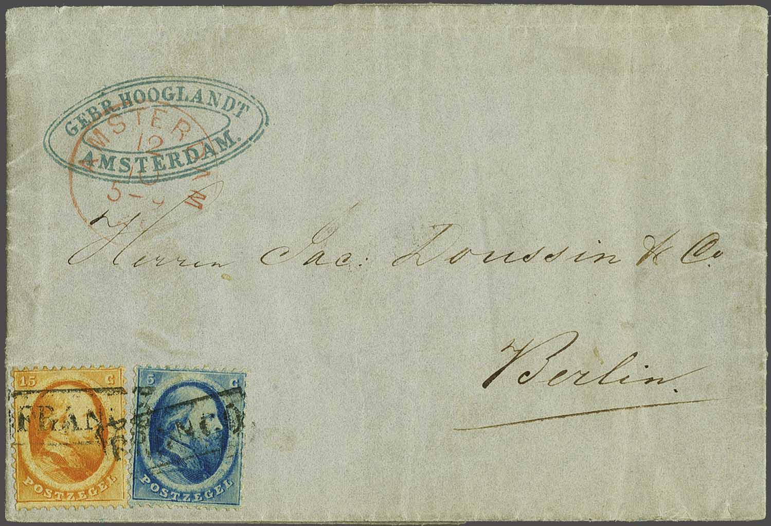 Lot 648 - Netherlands and former colonies NL 1864 King William III -  Corinphila Veilingen Auction 240: Pre-philately Netherlands and former colonies