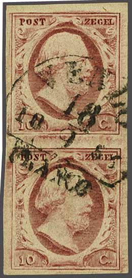 Lot 275 - Netherlands and former colonies NL 1852 King William III -  Corinphila Veilingen Auction 240: Single lots Netherlands and former colonies