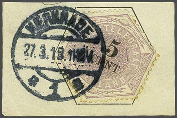 Lot 1184 - Netherlands and former colonies netherlands telegraph stamps -  Corinphila Veilingen Auction 240: Pre-philately Netherlands and former colonies