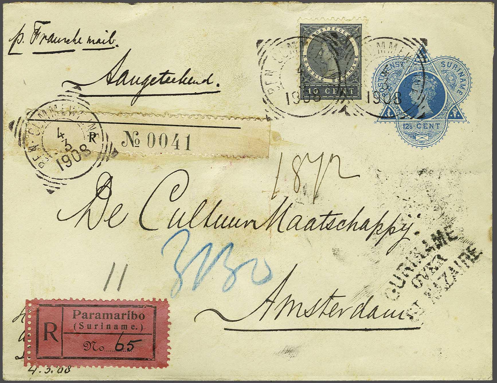 Lot 1410 - Netherlands and former colonies surinam -  Corinphila Veilingen Auction 240: Single lots Netherlands and former colonies