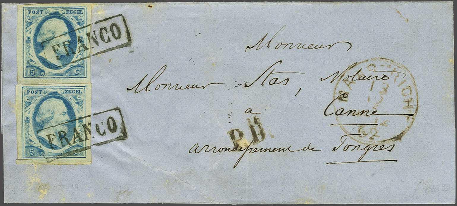 Lot 369 - Netherlands and former colonies NL 1852 King William III -  Corinphila Veilingen Auction 240: Pre-philately Netherlands and former colonies