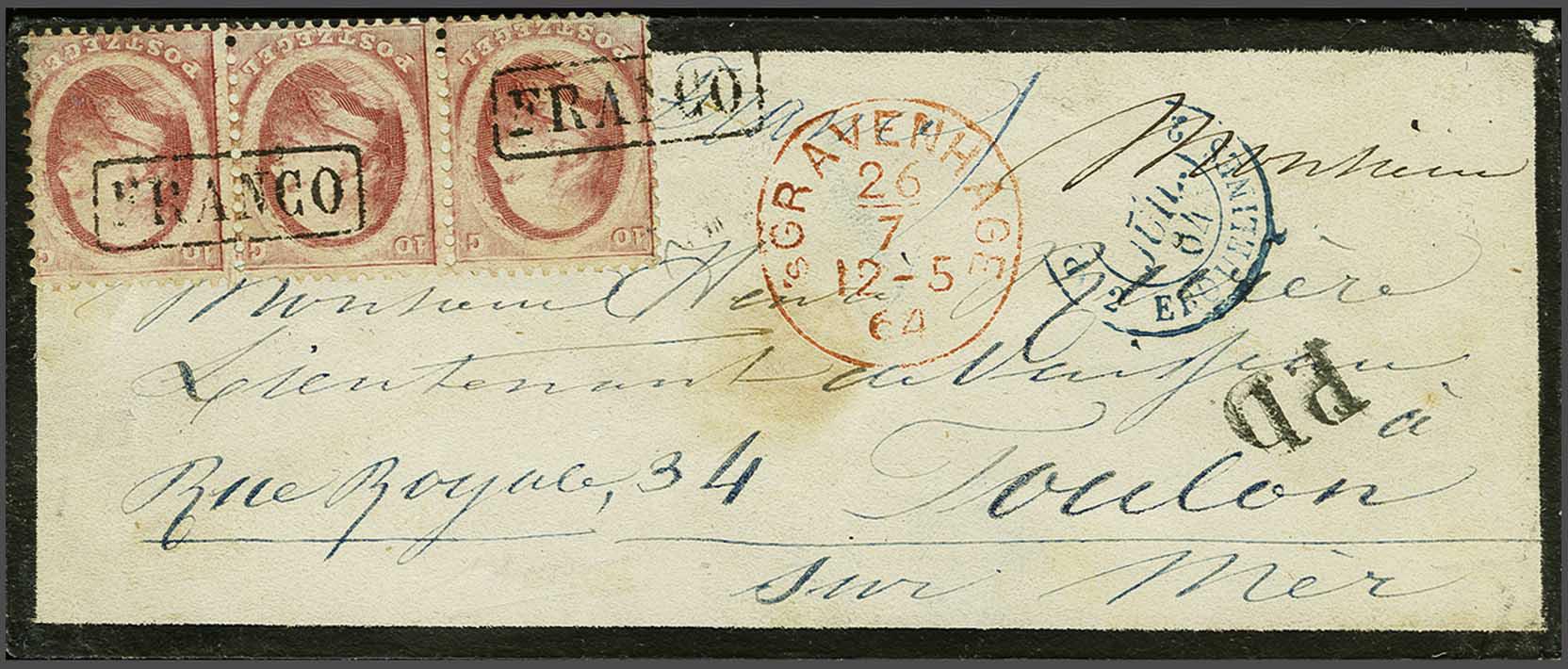 Lot 651 - Netherlands and former colonies NL 1864 King William III -  Corinphila Veilingen Auction 240: Pre-philately Netherlands and former colonies