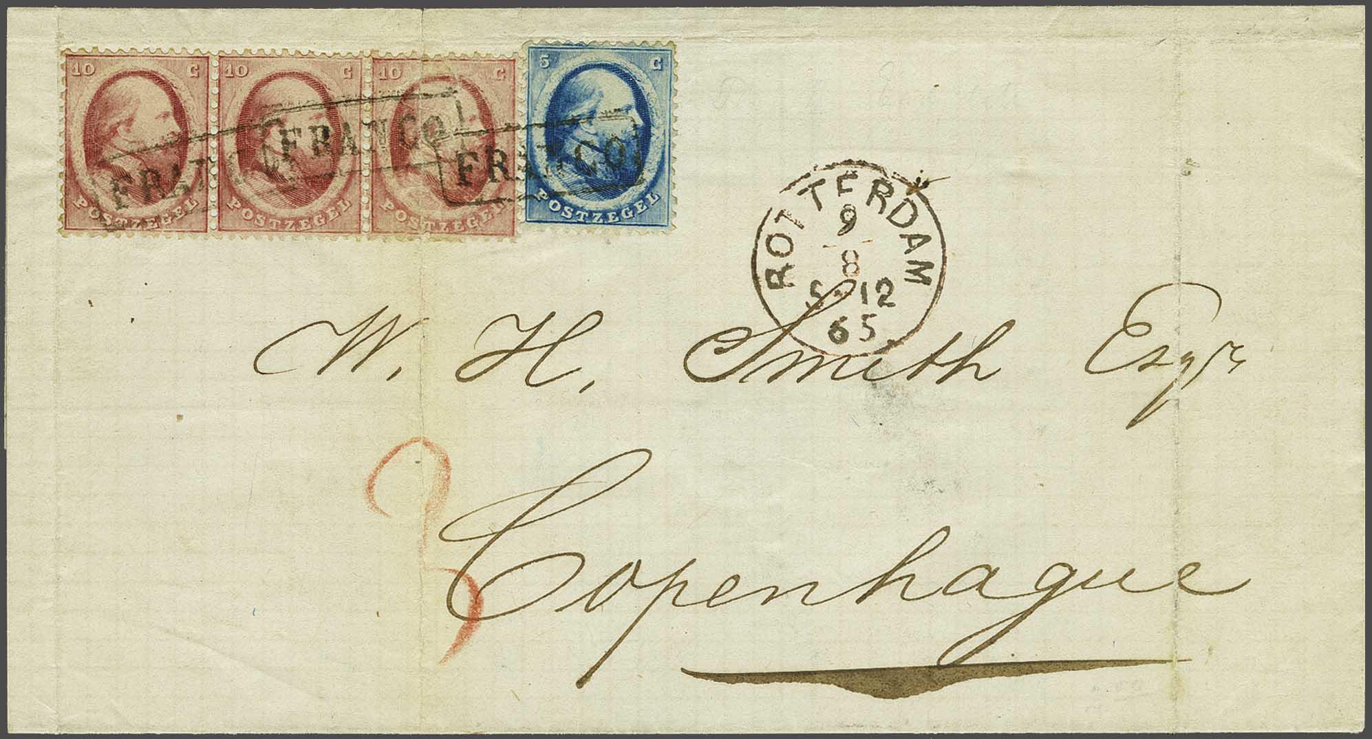Lot 646 - Netherlands and former colonies NL 1864 King William III -  Corinphila Veilingen Auction 240: Single lots Netherlands and former colonies