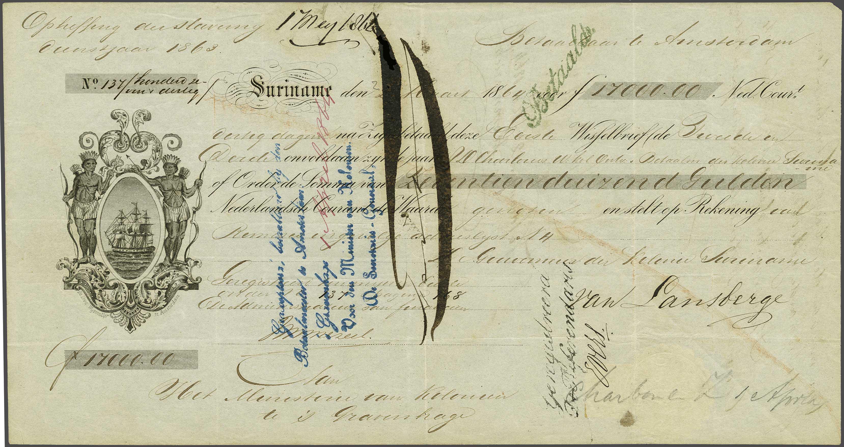 Lot 185 - Netherlands and former colonies surinam -  Corinphila Veilingen Auction 240: Single lots Netherlands and former colonies