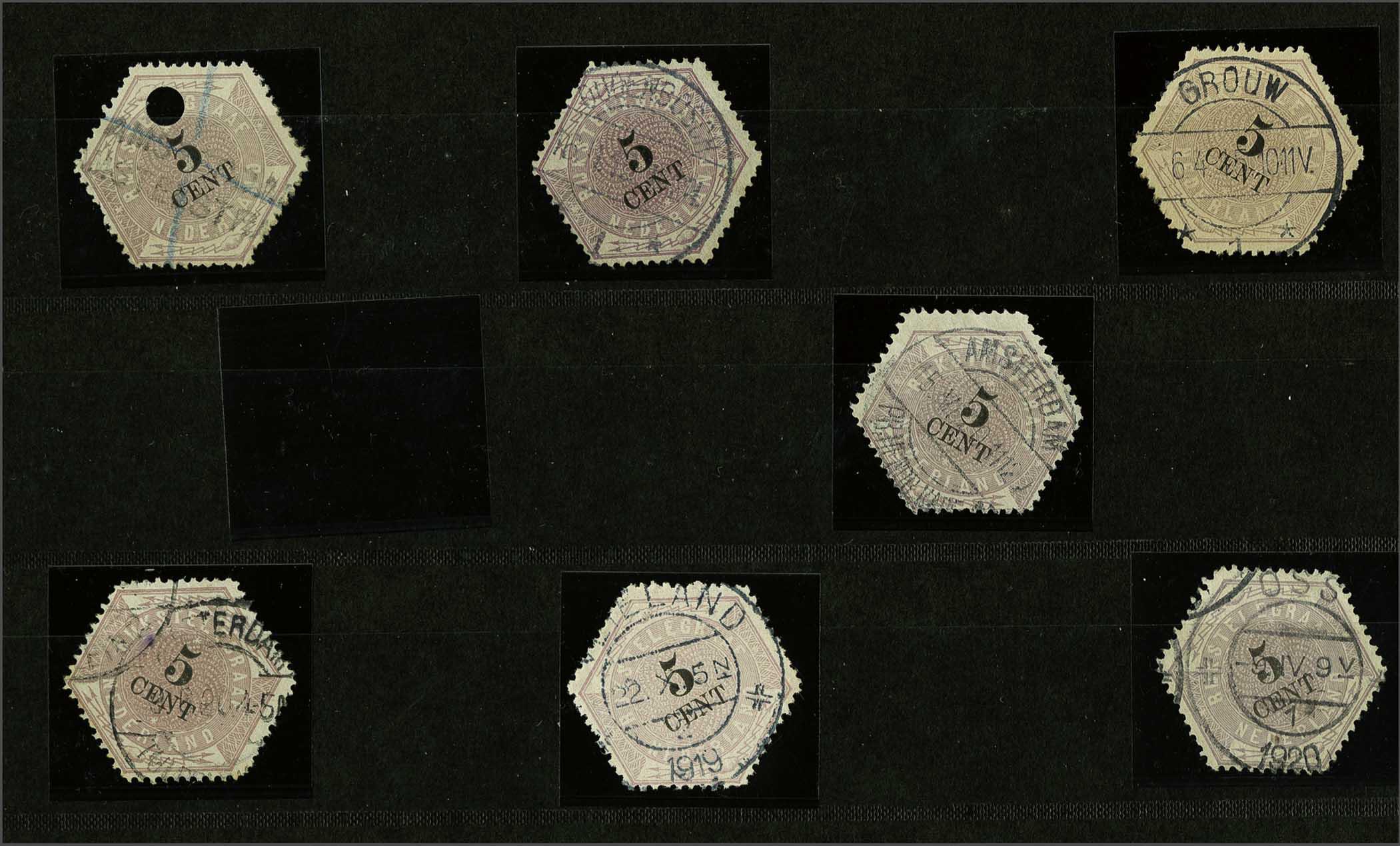 Lot 1186 - Netherlands and former colonies netherlands telegraph stamps -  Corinphila Veilingen Auction 240: Single lots Netherlands and former colonies