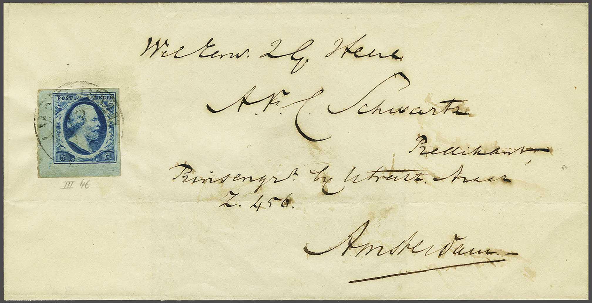 Lot 366 - Netherlands and former colonies NL 1852 King William III -  Corinphila Veilingen Auction 240: Pre-philately Netherlands and former colonies