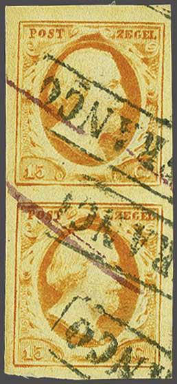 Lot 322 - Netherlands and former colonies NL 1852 King William III -  Corinphila Veilingen Auction 240: Pre-philately Netherlands and former colonies