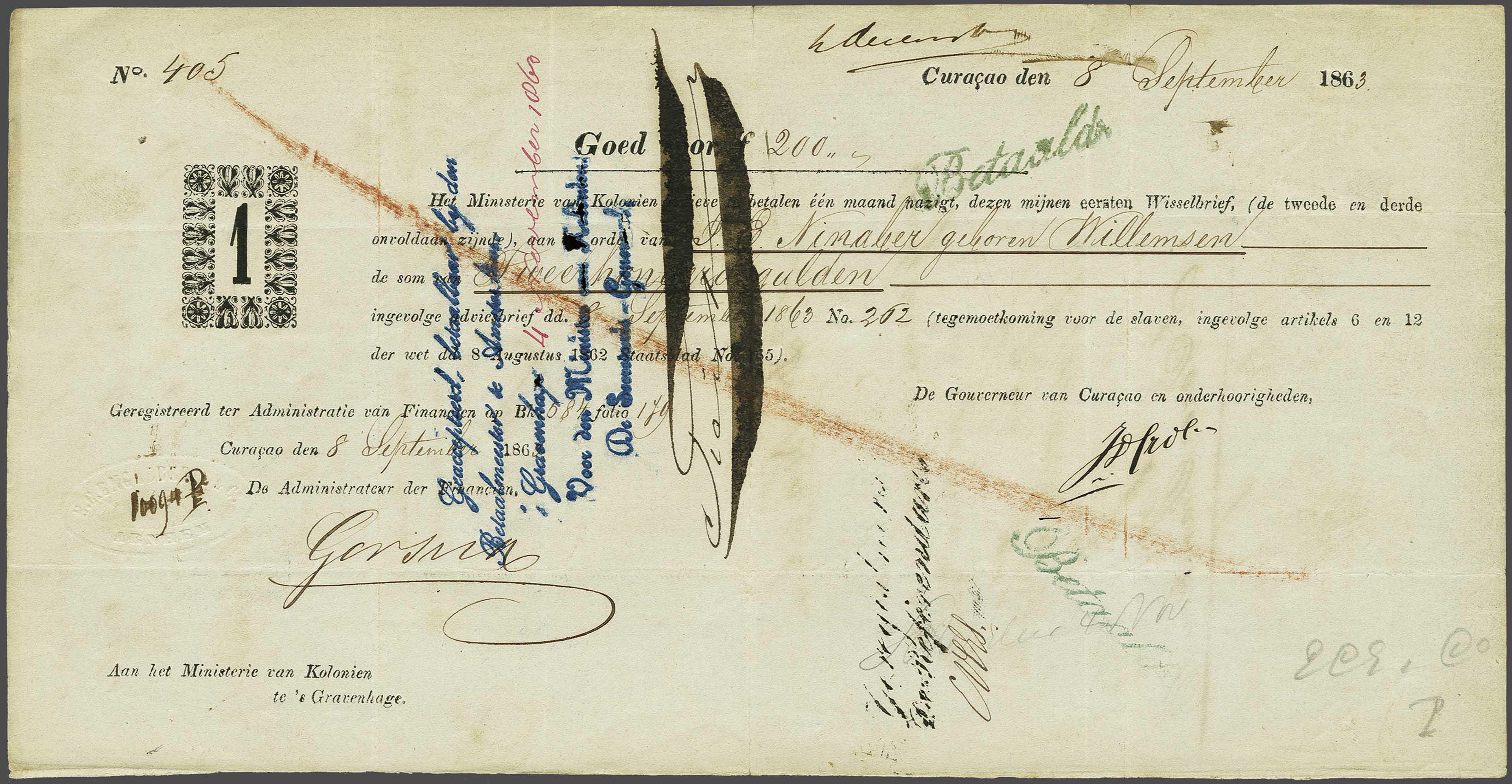 Lot 175 - Netherlands and former colonies curacao -  Corinphila Veilingen Auction 240: Single lots Netherlands and former colonies
