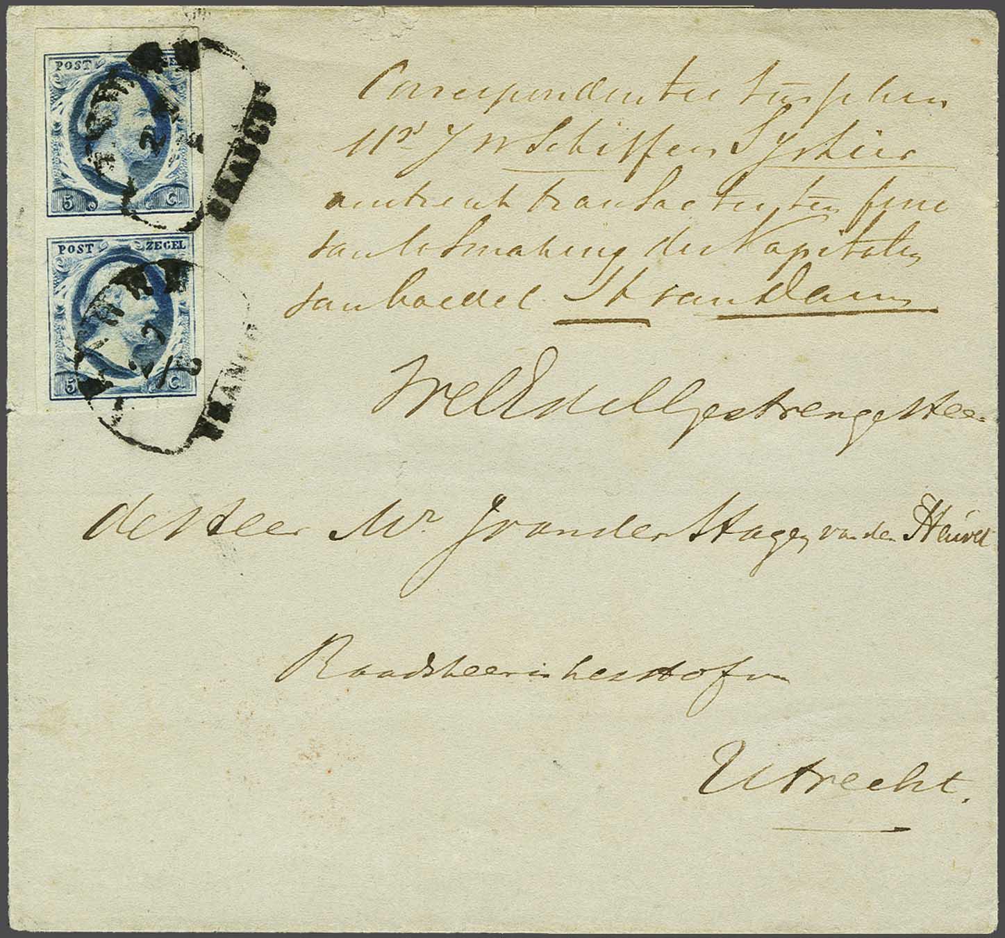 Lot 360 - Netherlands and former colonies NL 1852 King William III -  Corinphila Veilingen Auction 240: Single lots Netherlands and former colonies
