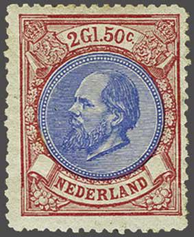 Lot 727 - Netherlands and former colonies NL 1872 King William III -  Corinphila Veilingen Auction 240: Pre-philately Netherlands and former colonies