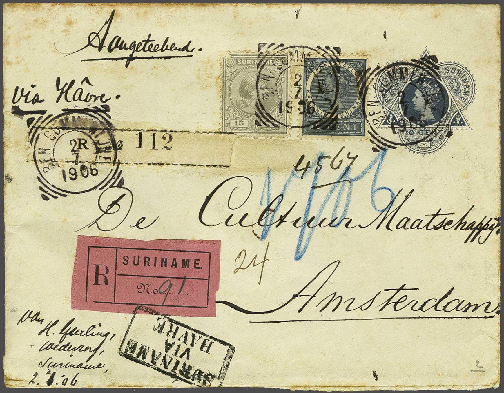 Lot 1406 - Netherlands and former colonies surinam -  Corinphila Veilingen Auction 240: Single lots Netherlands and former colonies